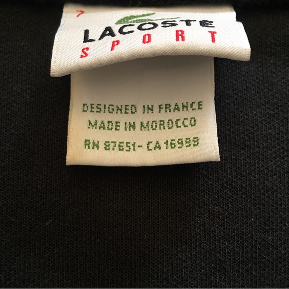 Lacoste Sport Mens Track Full ZIP Jacket Sz 7 - Picture 7 of 10